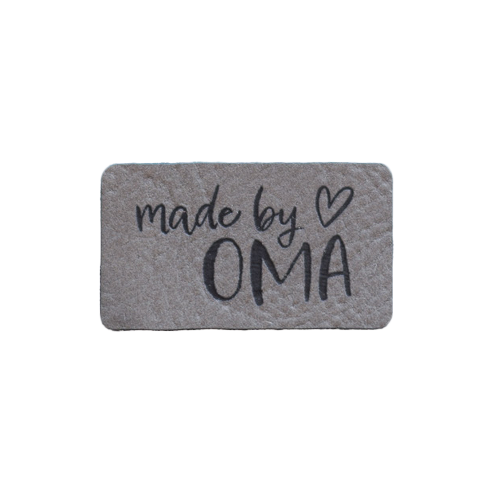 Kunstlederlabel "made by OMA"
