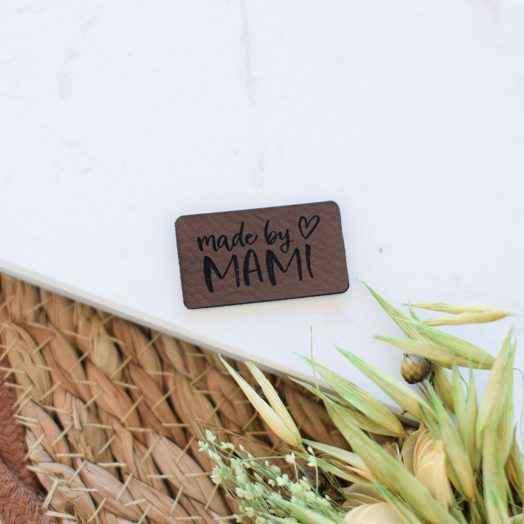 Kunstlederlabel "made by MAMI"