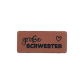 Kunstlederlabel "große Schwester"