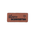 Kunstlederlabel "kleine Schwester"