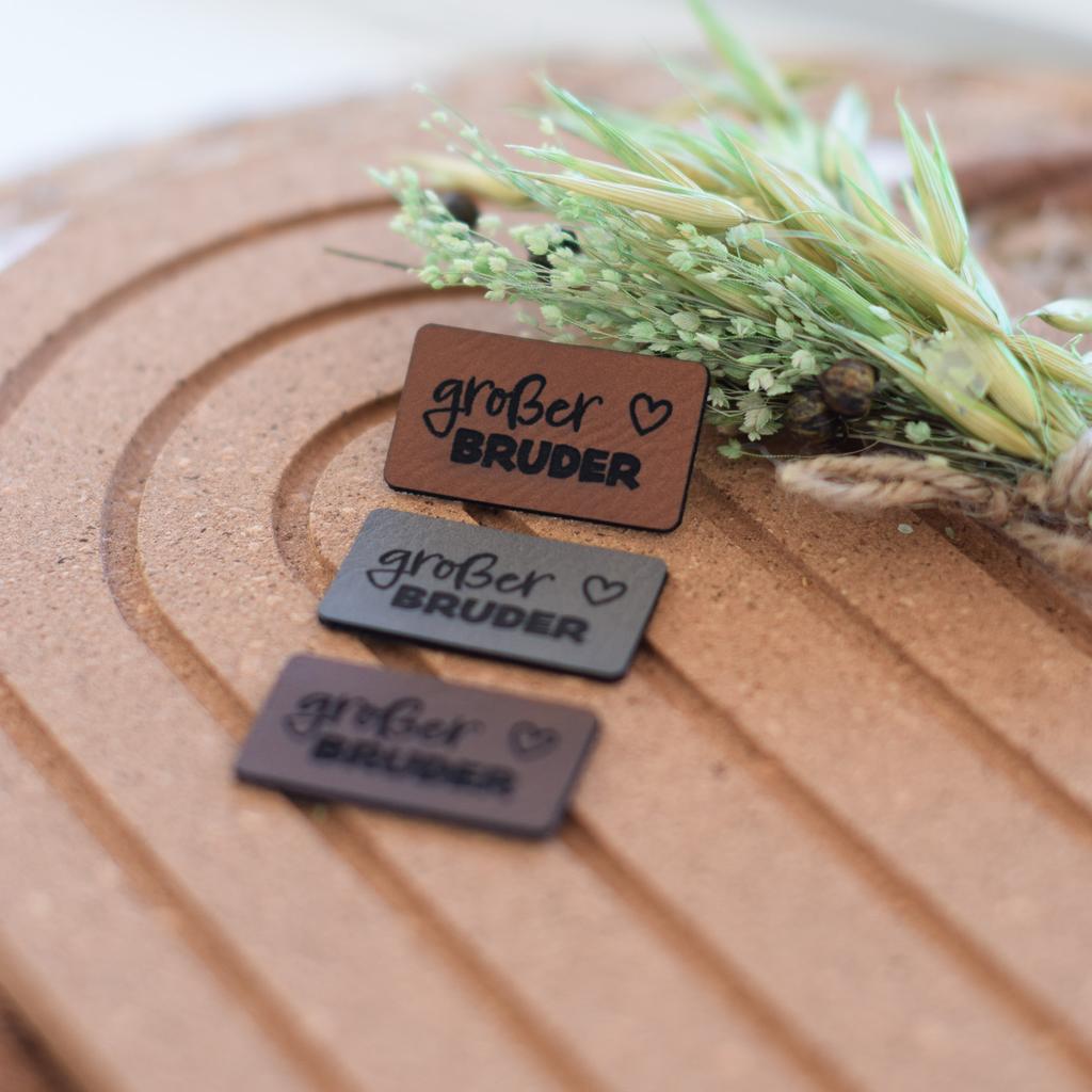 Kunstlederlabel "großer Bruder"