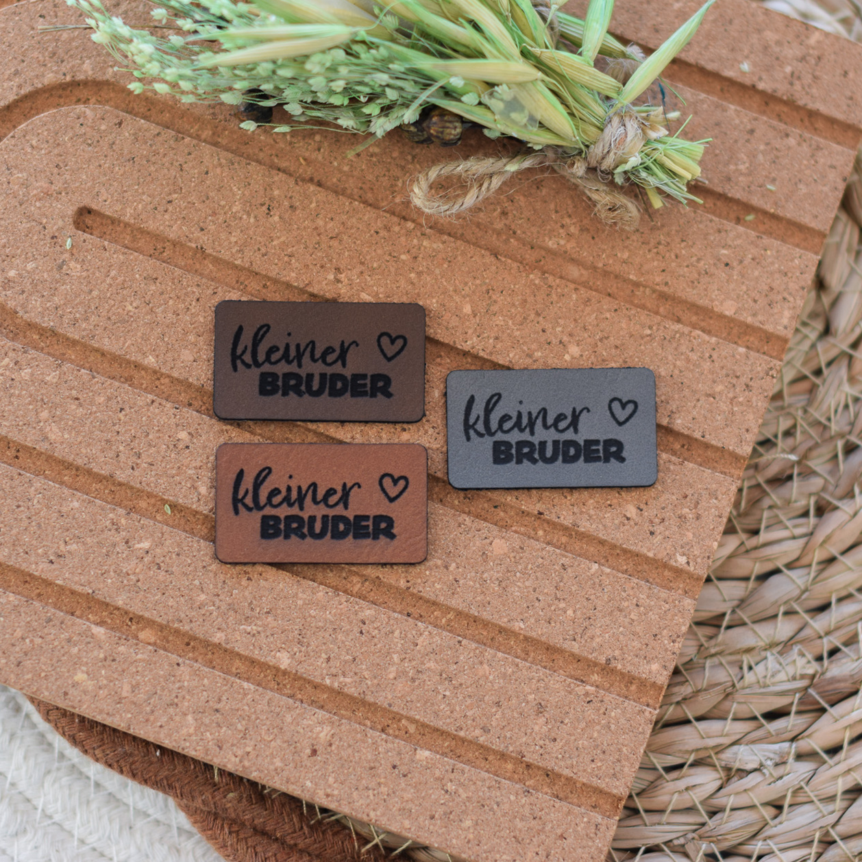 Kunstlederlabel "kleiner Bruder"
