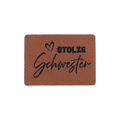 Kunstlederlabel "stolze Schwester"