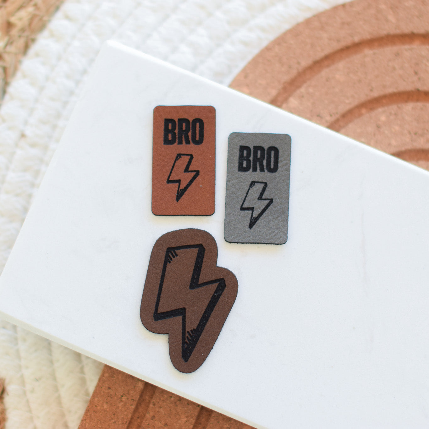Kunstlederlabel "cooler Blitz"
