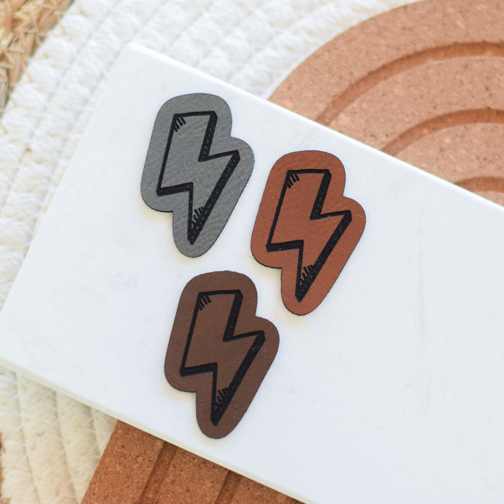 Kunstlederlabel "cooler Blitz"