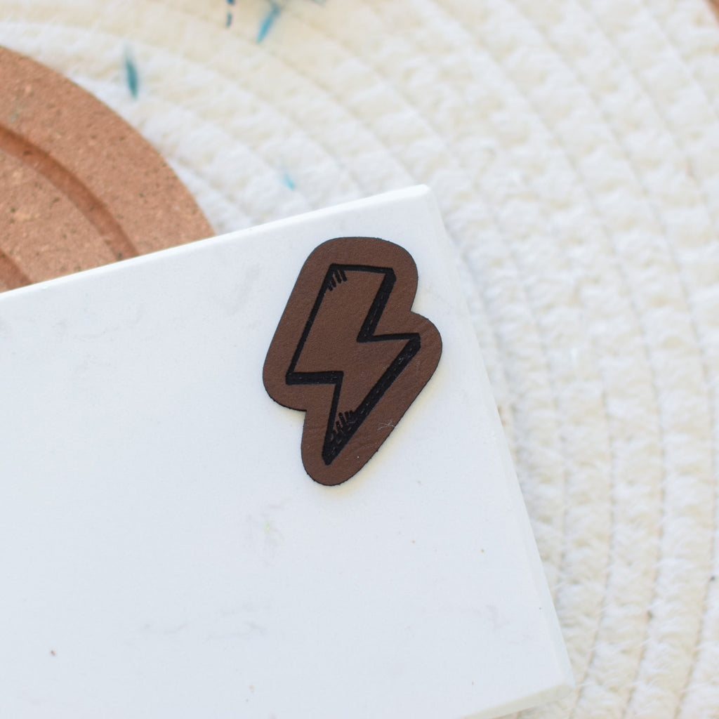 Kunstlederlabel "cooler Blitz"