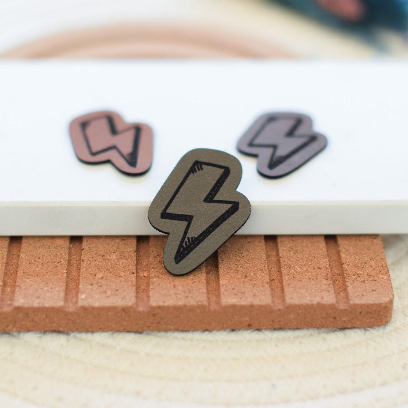 Kunstlederlabel "cooler Blitz"