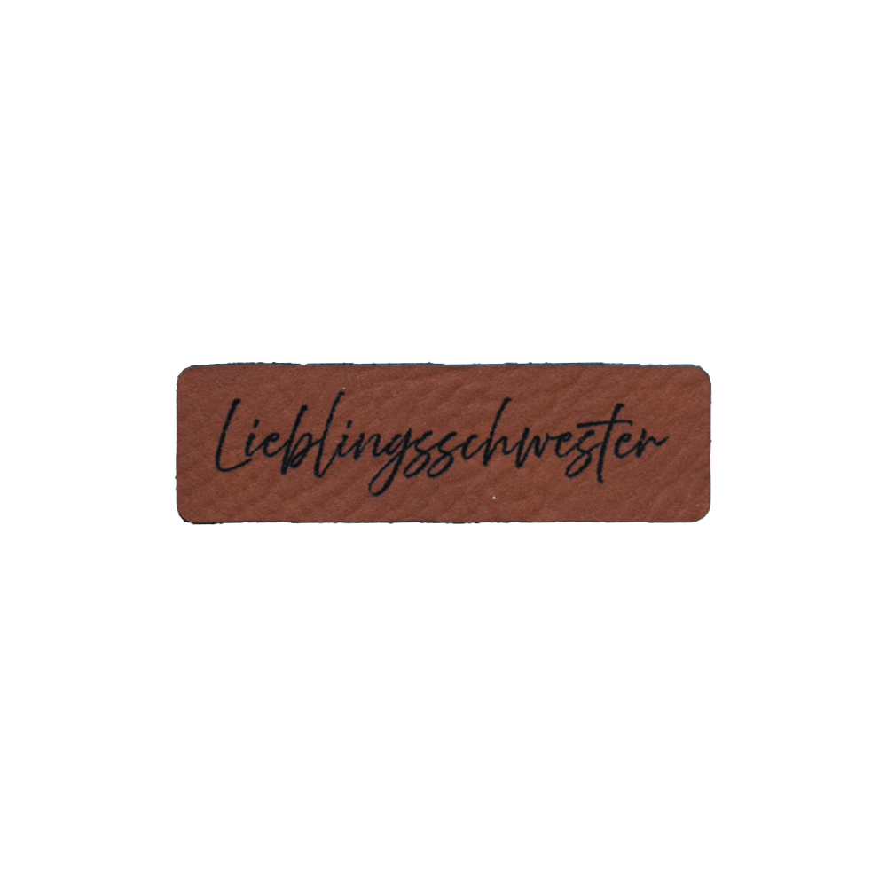 Kunstlederlabel "Lieblingsschwester"