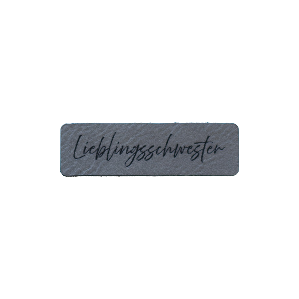 Kunstlederlabel "Lieblingsschwester"