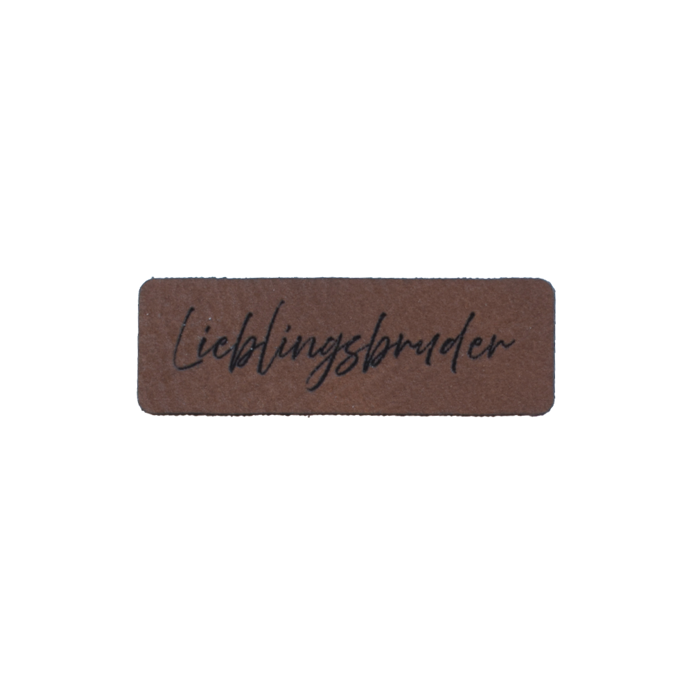 Kunstlederlabel "Lieblingsbruder"