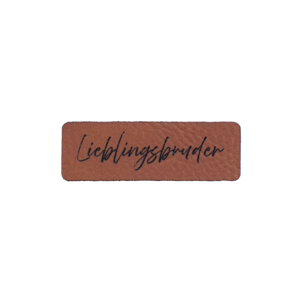 Kunstlederlabel "Lieblingsbruder"