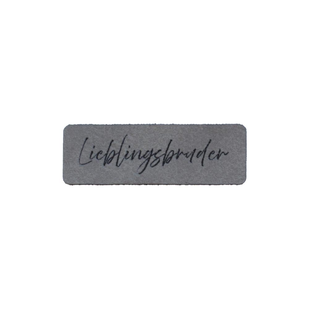Kunstlederlabel "Lieblingsbruder"