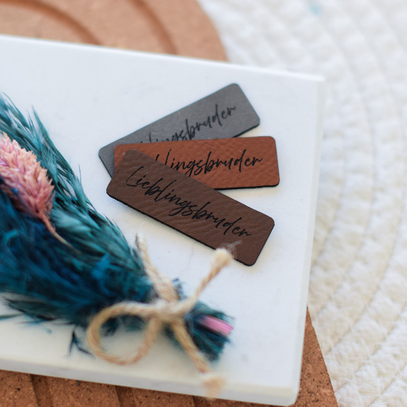 Kunstlederlabel "Lieblingsbruder"