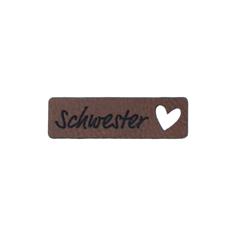 Kunstlederlabel "Schwesterherz"