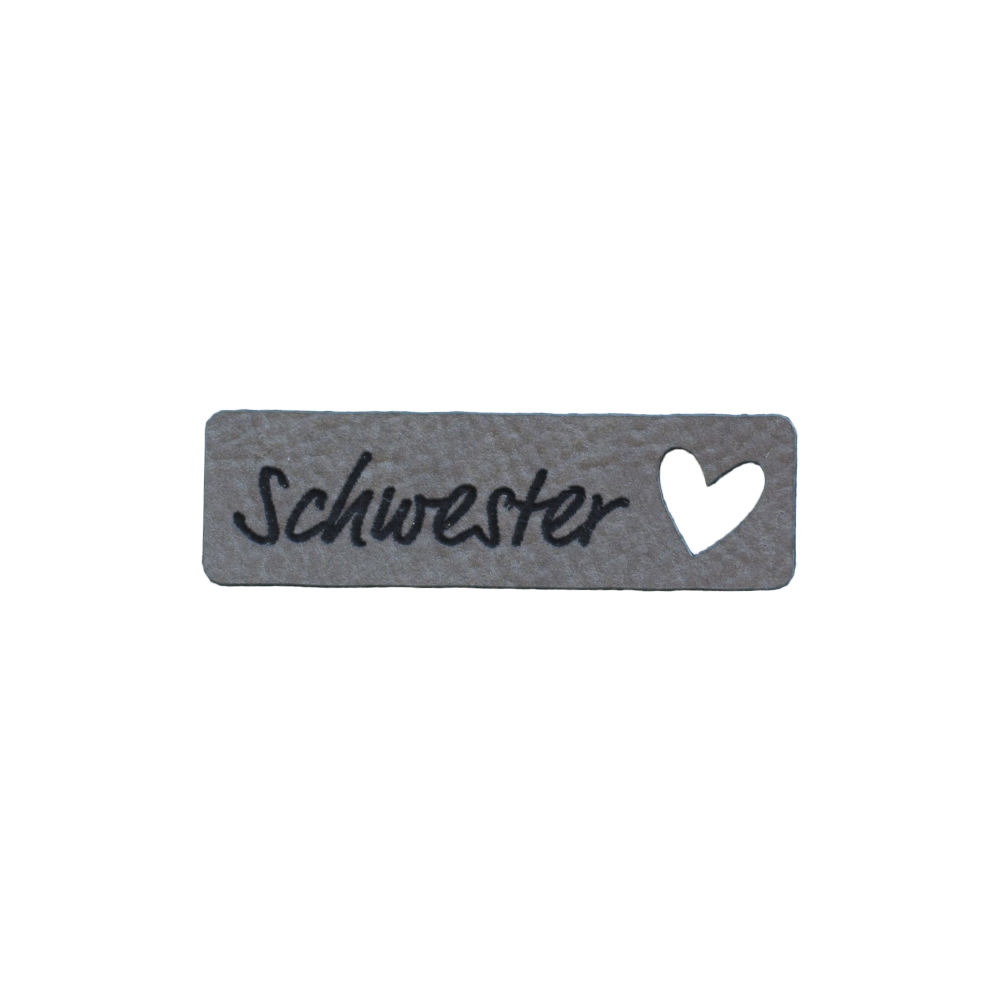 Kunstlederlabel "Schwesterherz"