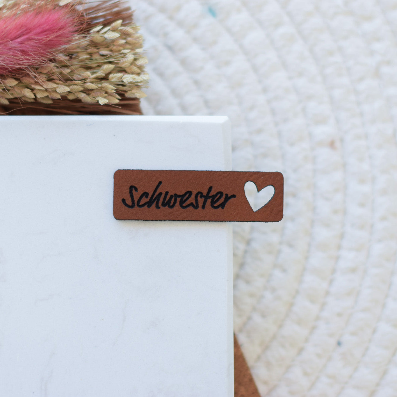 Kunstlederlabel "Schwesterherz"