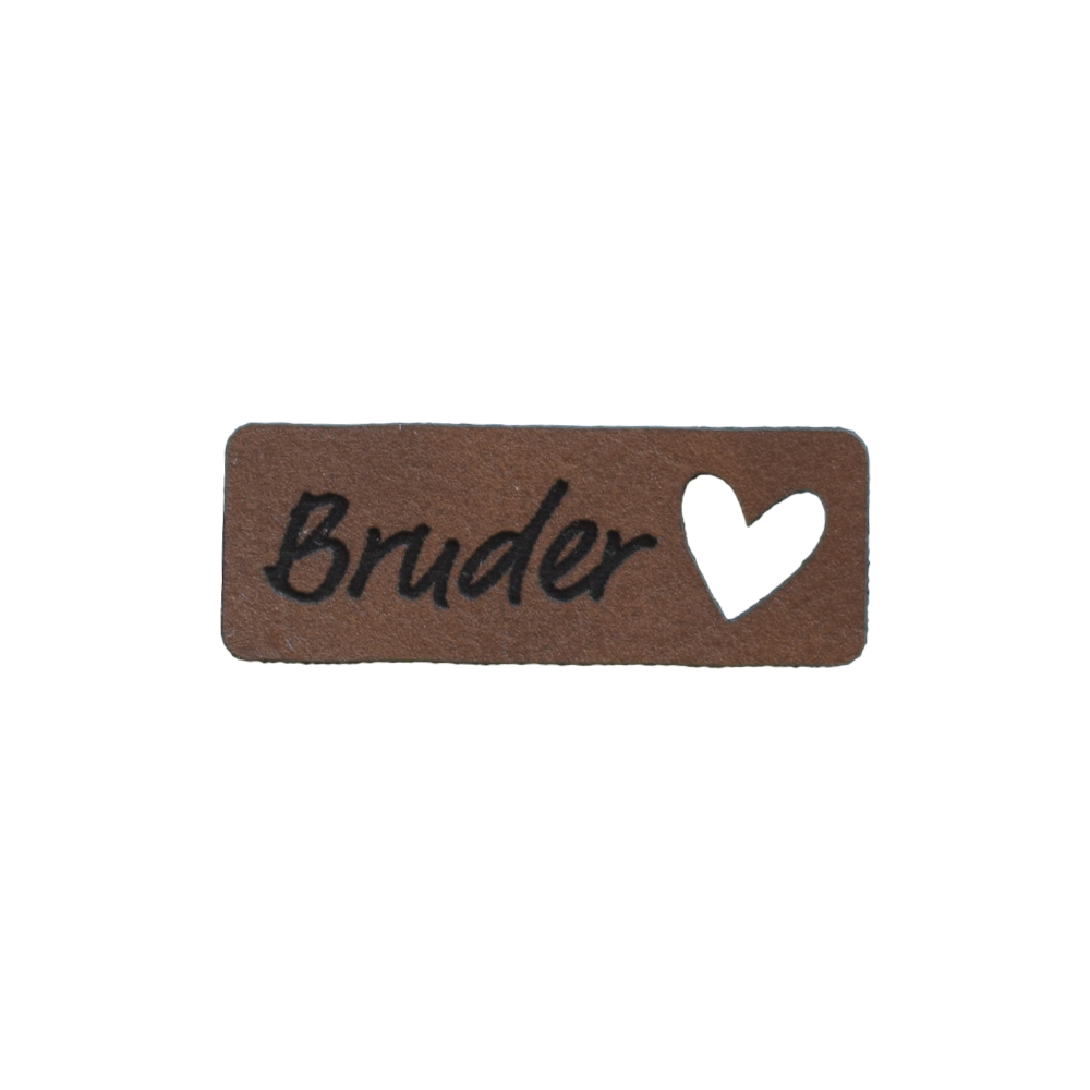 Kunstlederlabel "Bruderherz"