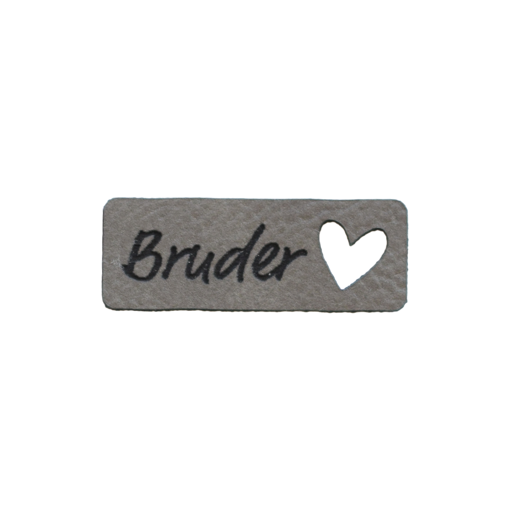 Kunstlederlabel "Bruderherz"