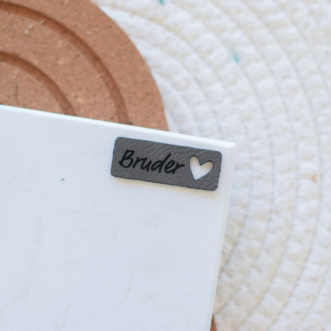 Kunstlederlabel "Bruderherz"