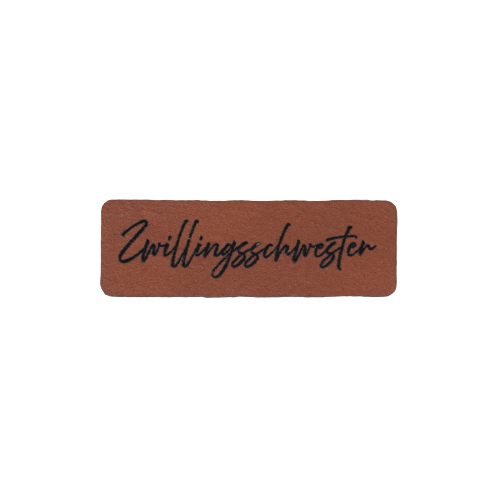 Kunstlederlabel "Zwillingsschwester"