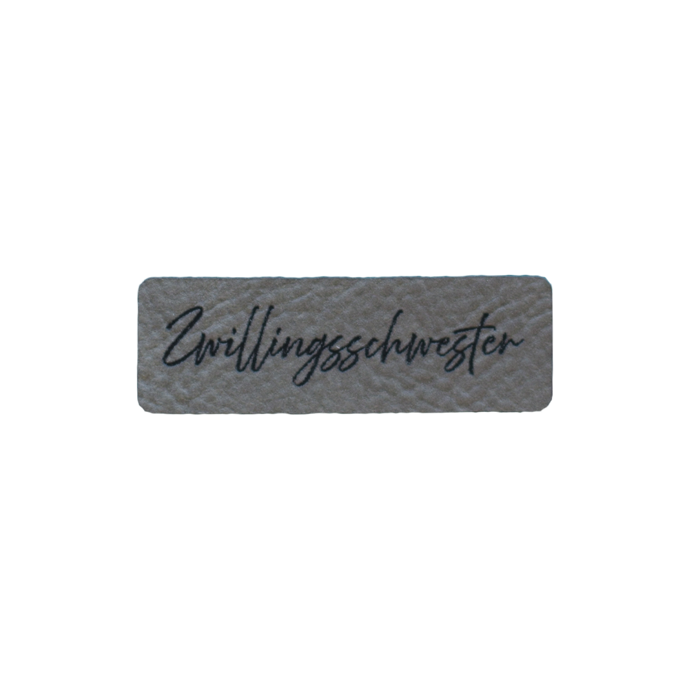 Kunstlederlabel "Zwillingsschwester"