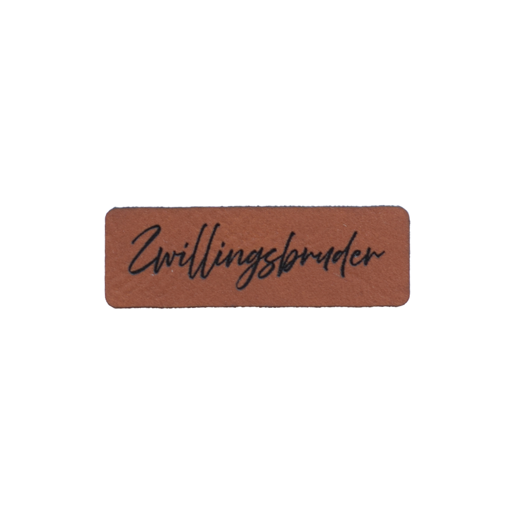 Kunstlederlabel "Zwillingsbruder"