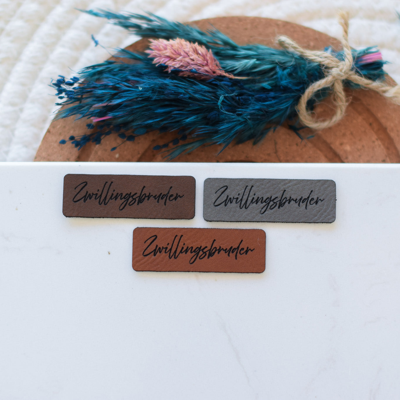 Kunstlederlabel "Zwillingsbruder"