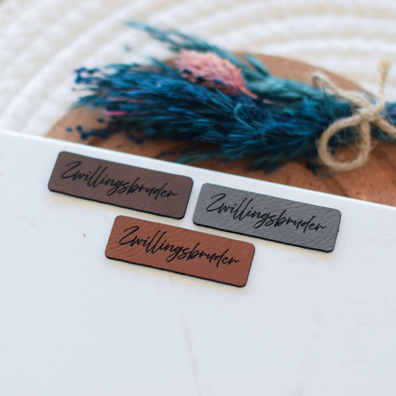 Kunstlederlabel "Zwillingsbruder"