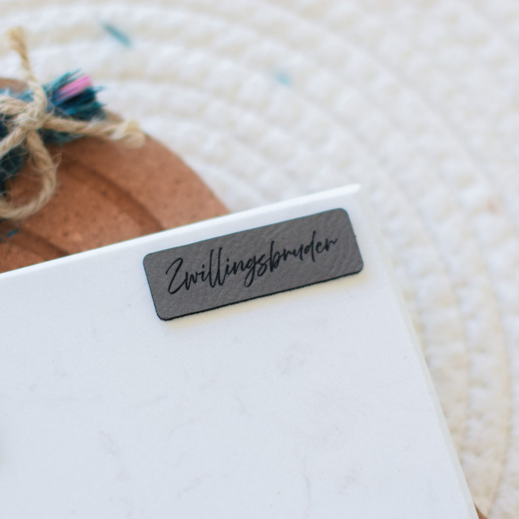 Kunstlederlabel "Zwillingsbruder"