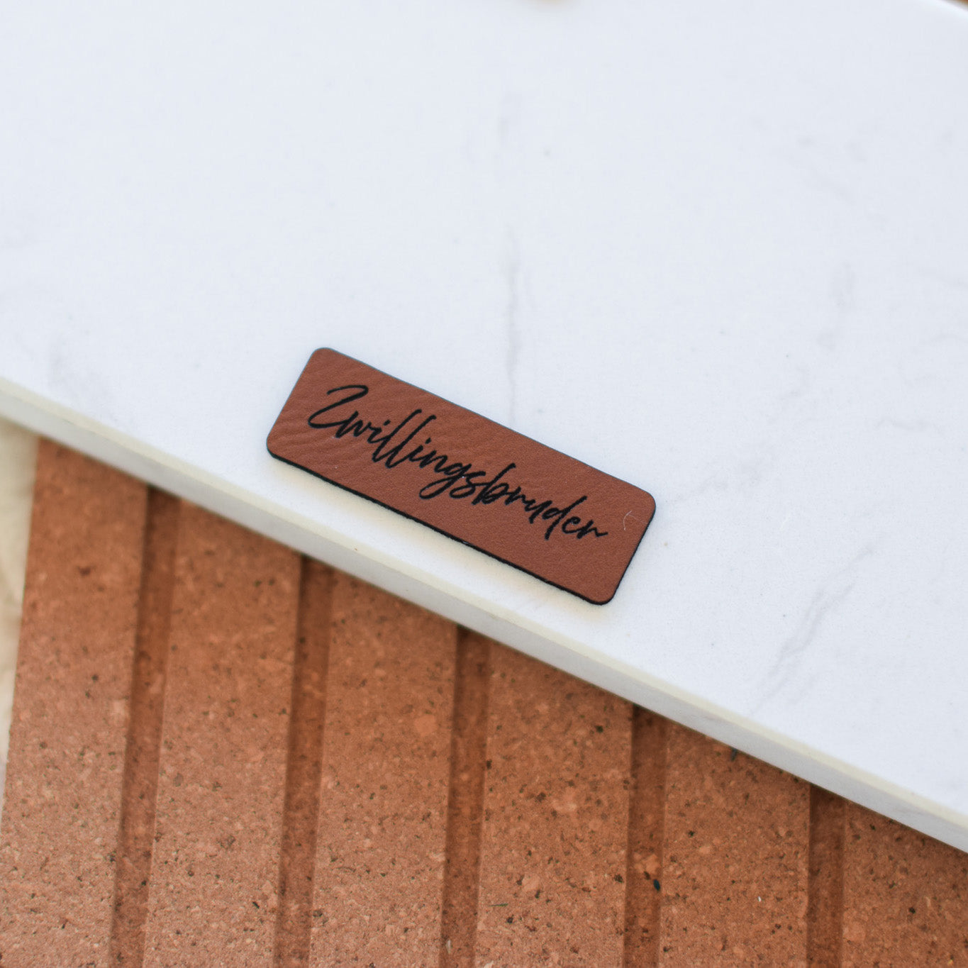 Kunstlederlabel "Zwillingsbruder"