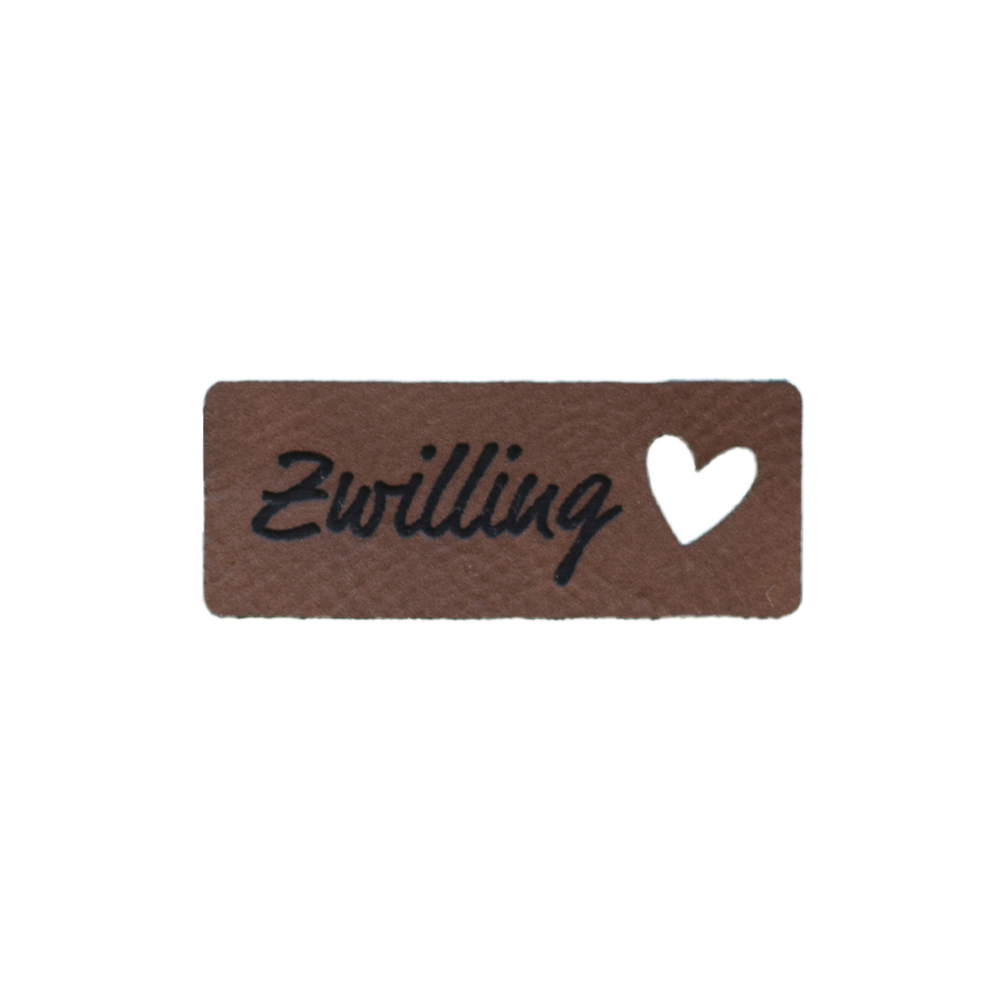 Kunstlederlabel "Zwilling"