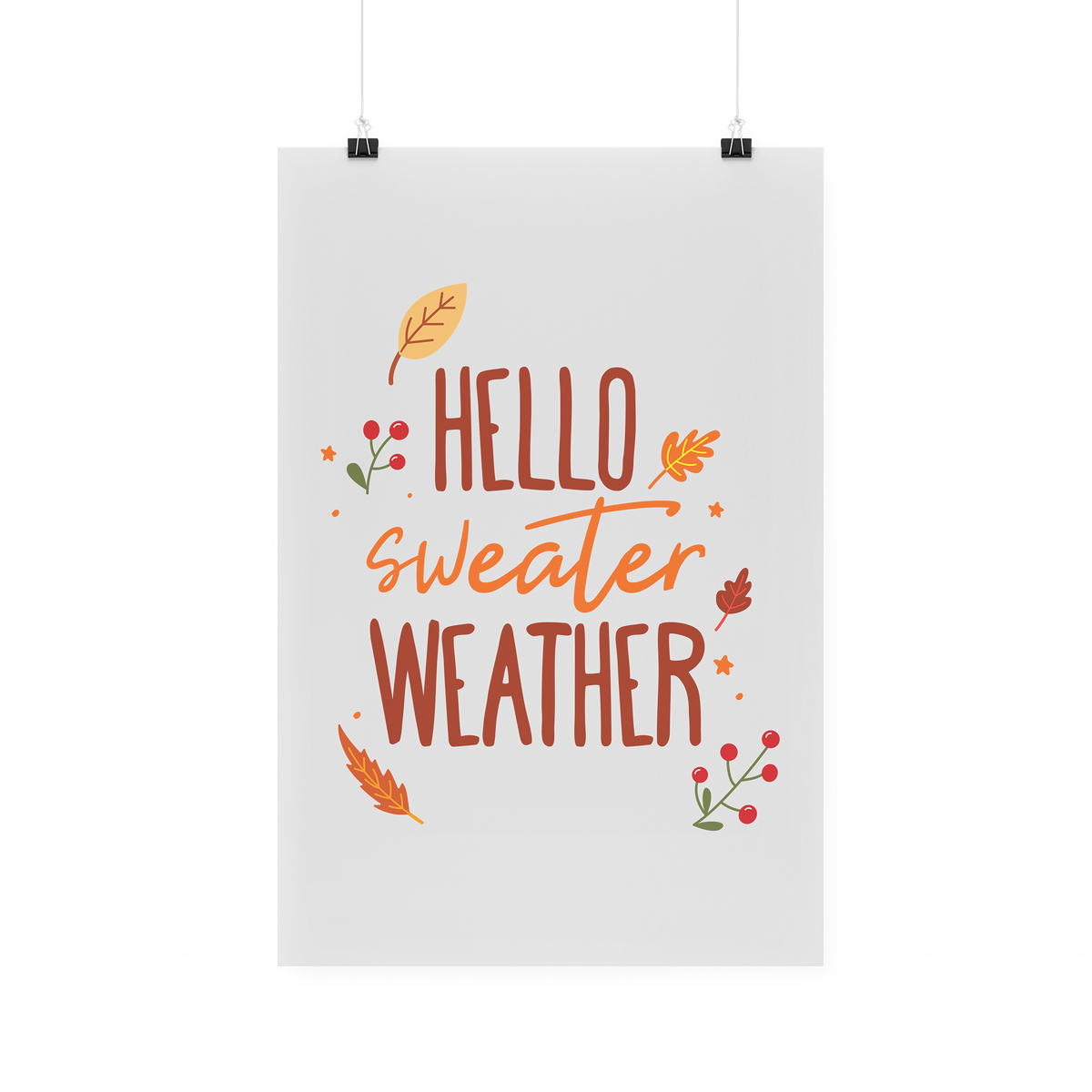 Bügelbild "Hello Sweater Weather"