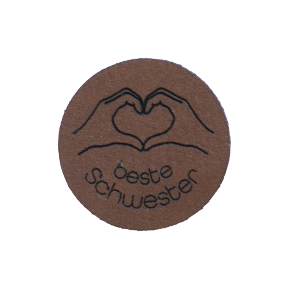 Kunstlederlabel "Beste Schwester"