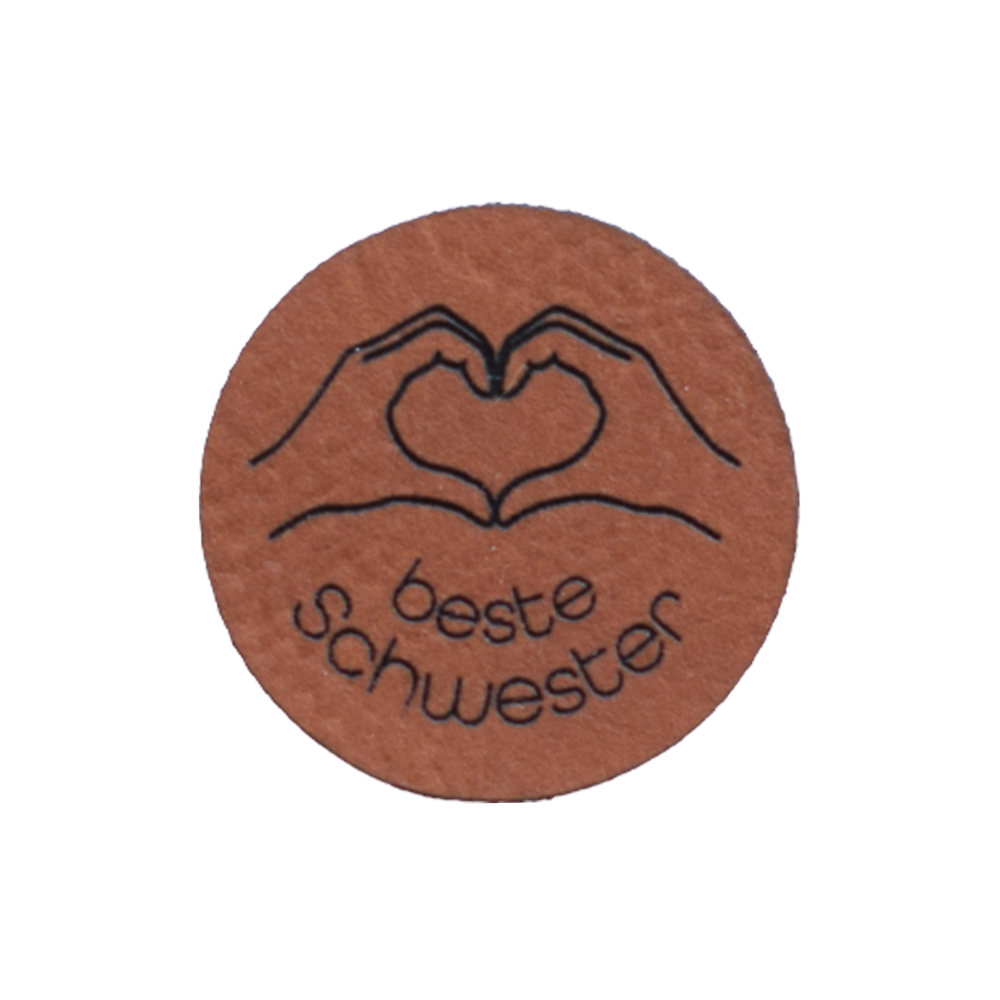 Kunstlederlabel "Beste Schwester"