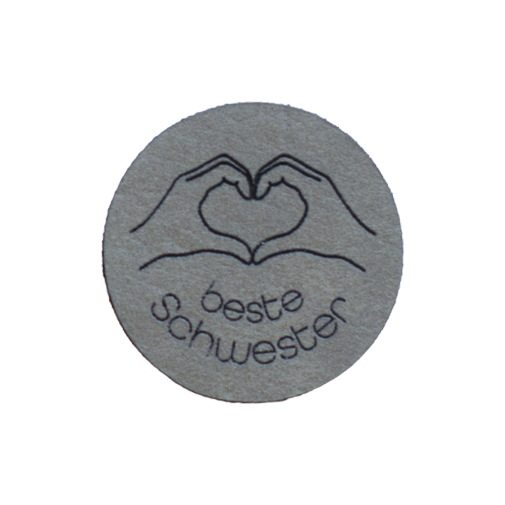 Kunstlederlabel "Beste Schwester"