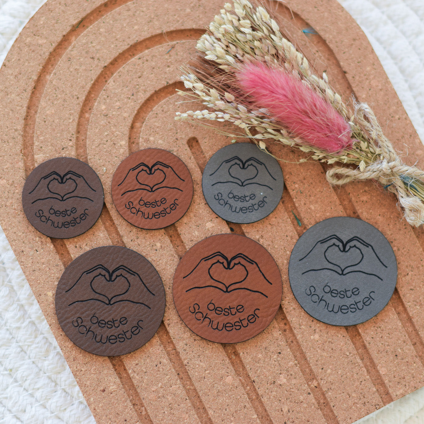 Kunstlederlabel "Beste Schwester"