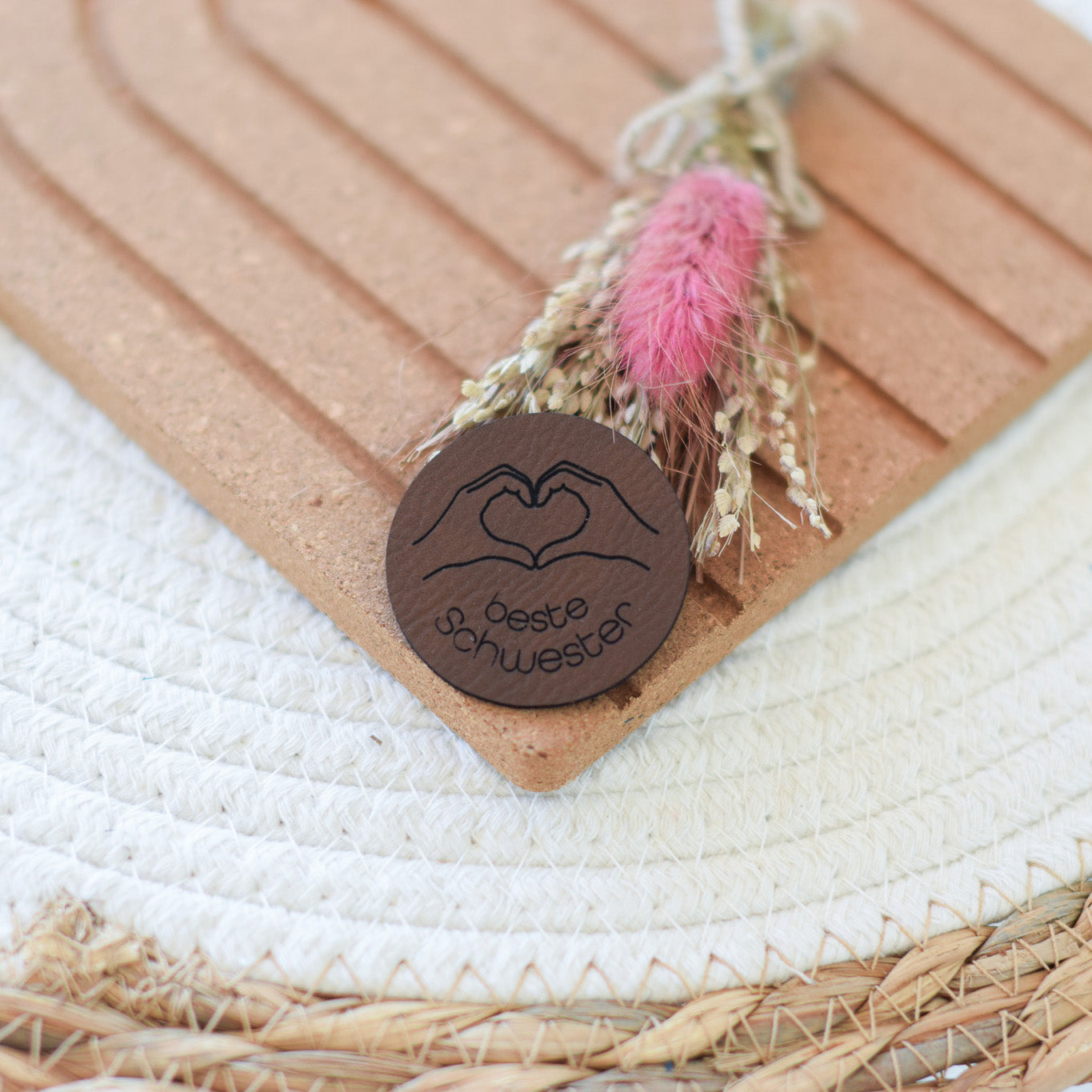 Kunstlederlabel "Beste Schwester"