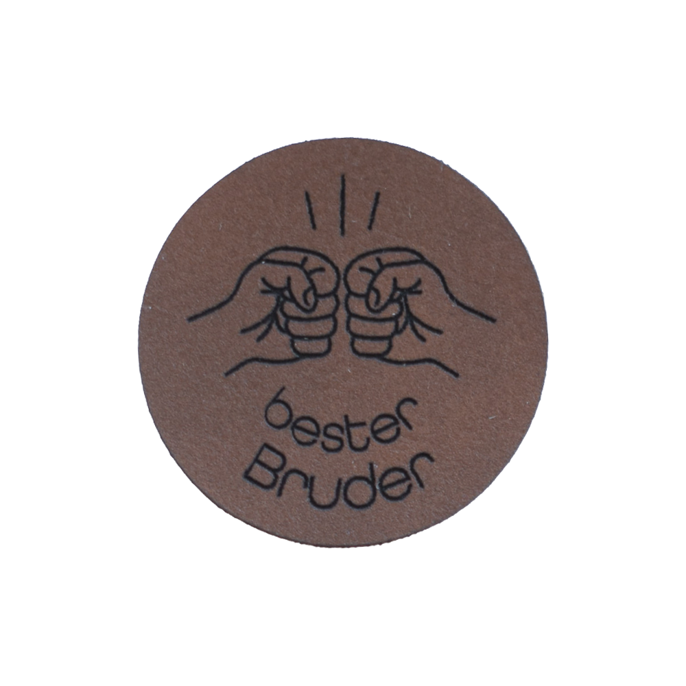 Kunstlederlabel "Bester Bruder"