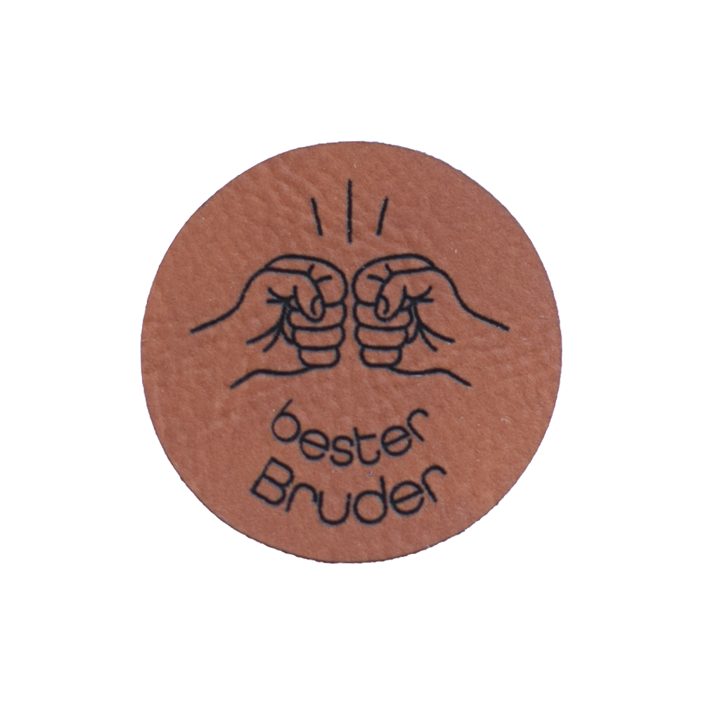 Kunstlederlabel "Bester Bruder"