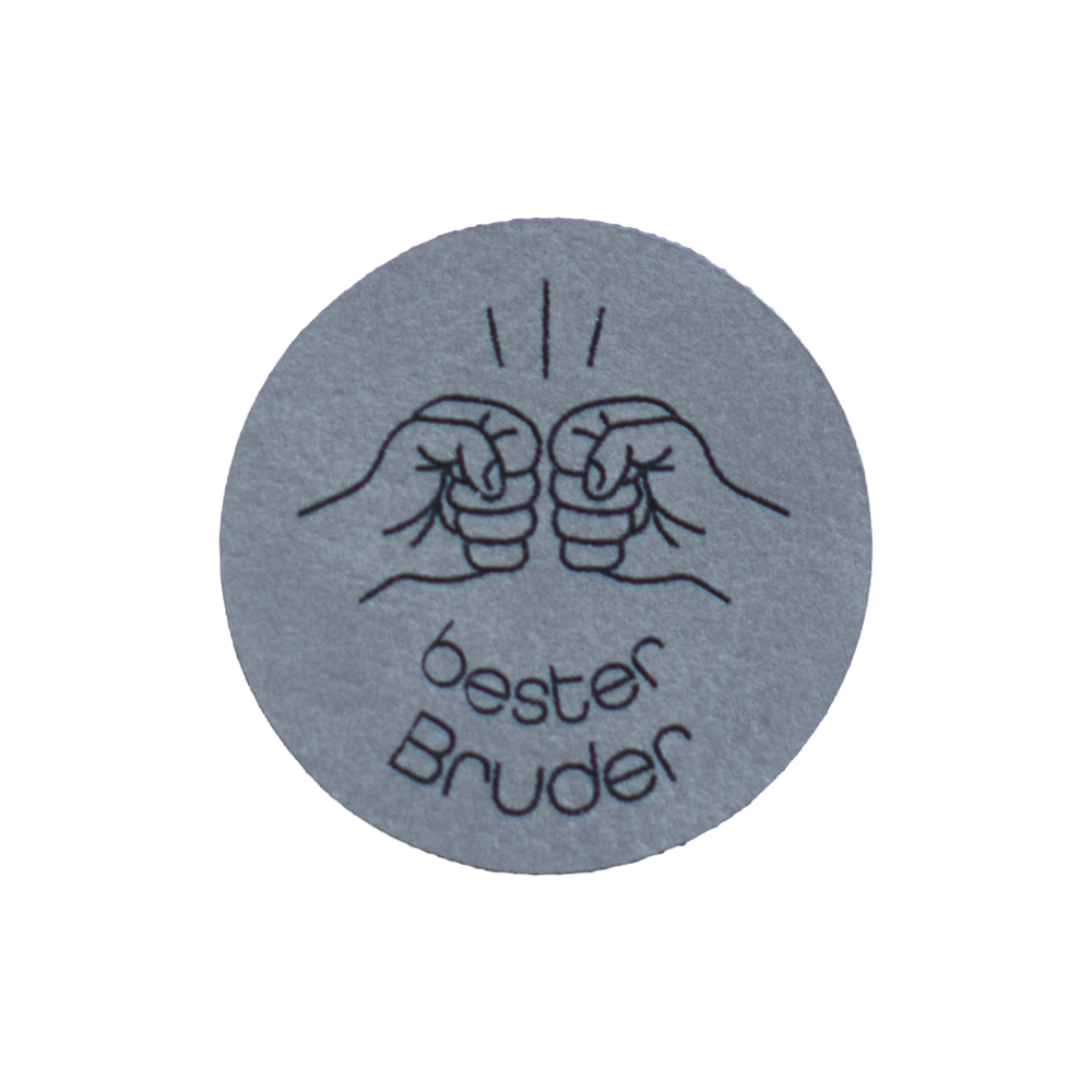 Kunstlederlabel "Bester Bruder"