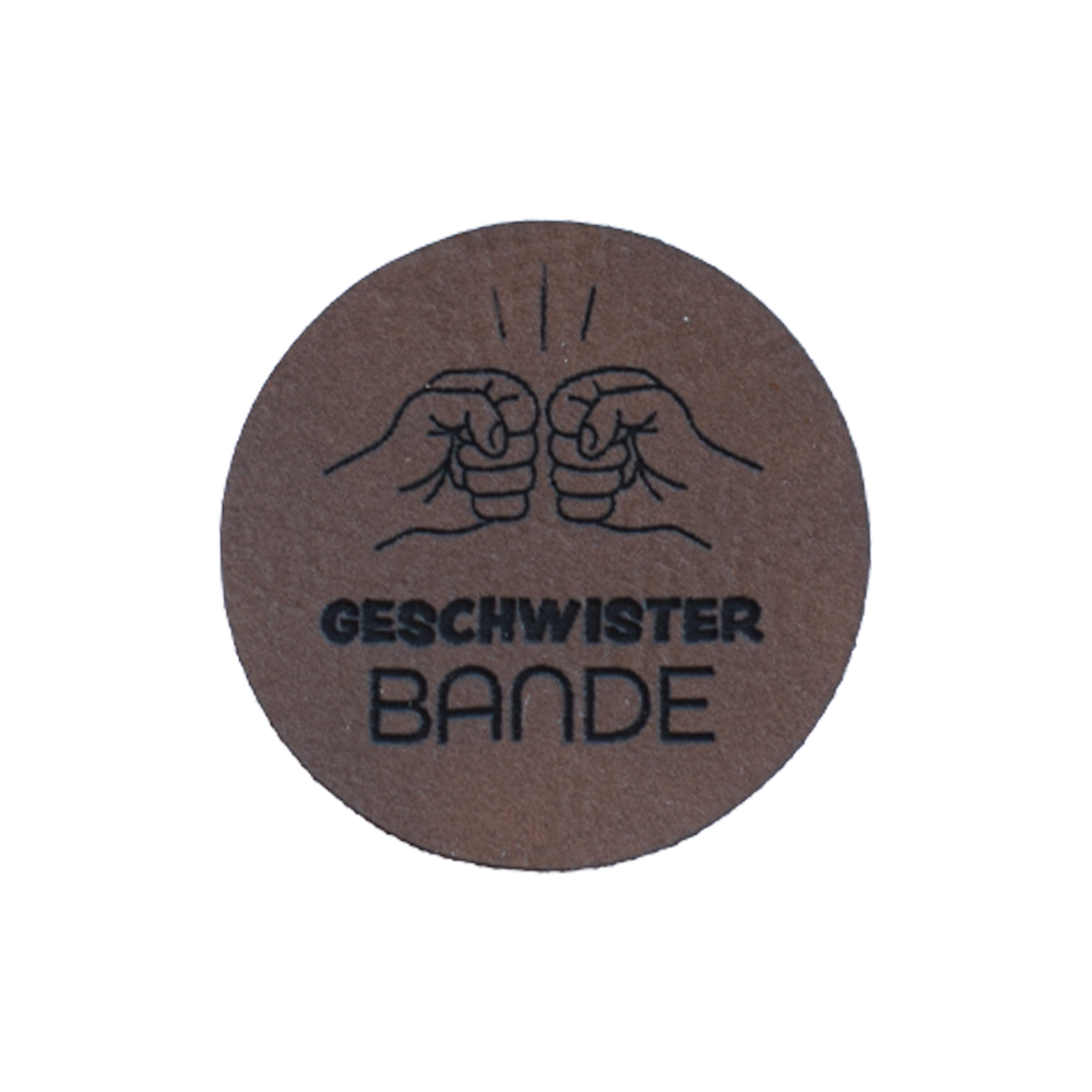 Kunstlederlabel "Geschwisterbande Faust"