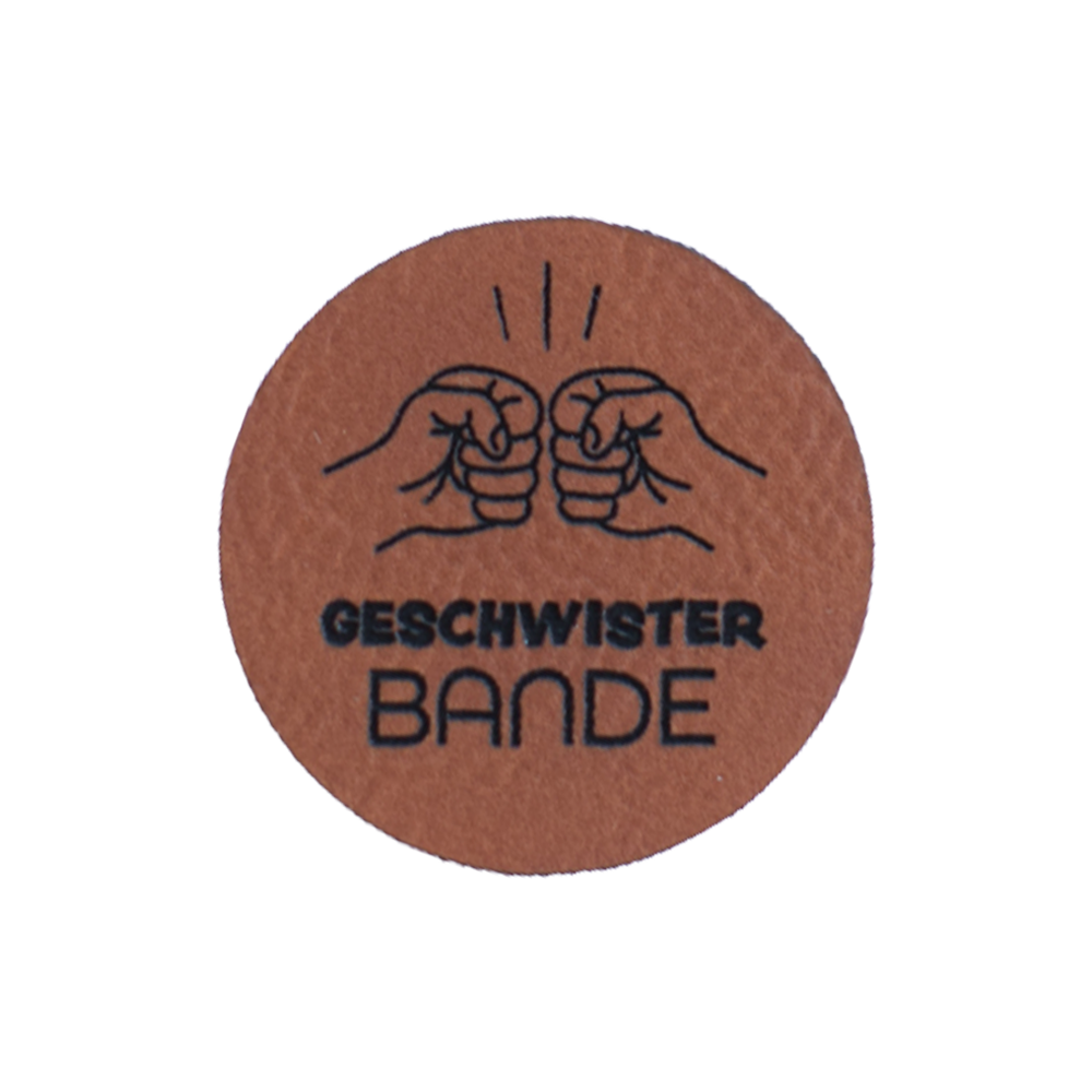 Kunstlederlabel "Geschwisterbande Faust"