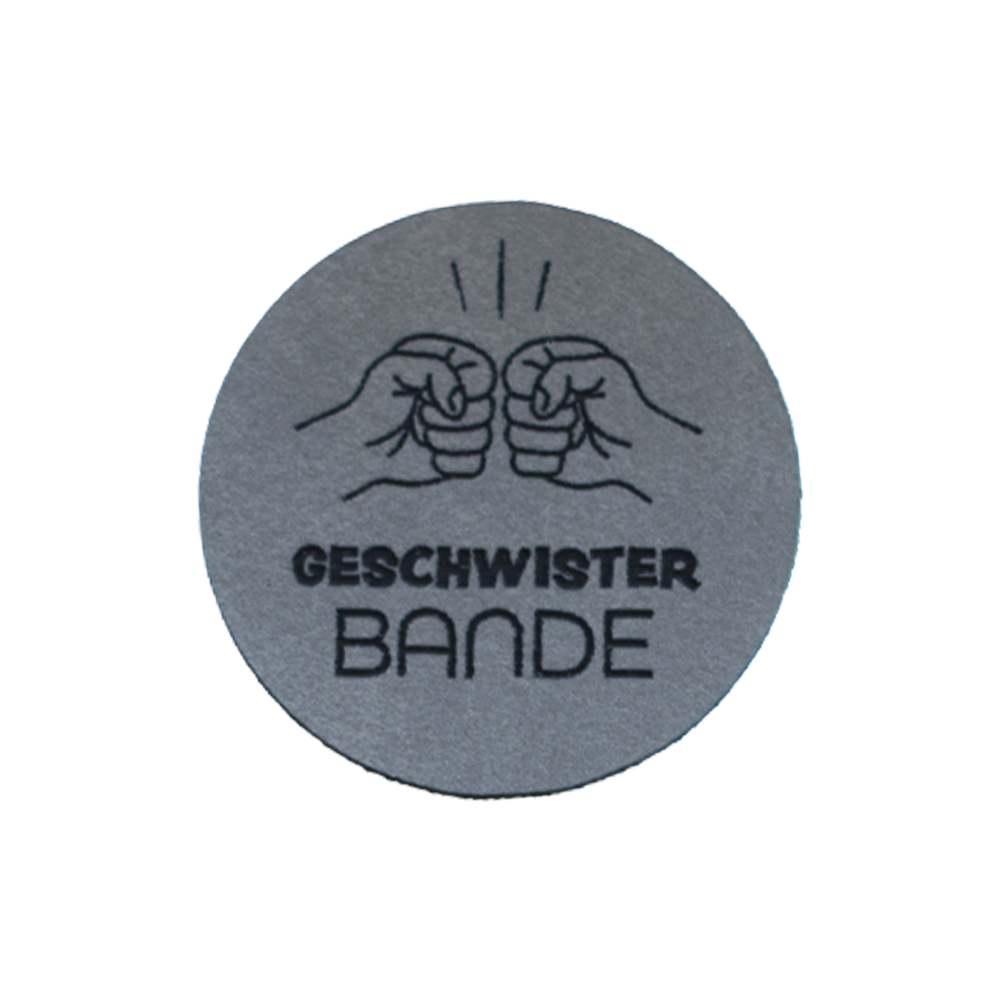 Kunstlederlabel "Geschwisterbande Faust"