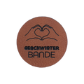 Kunstlederlabel "Geschwisterbande Herz"