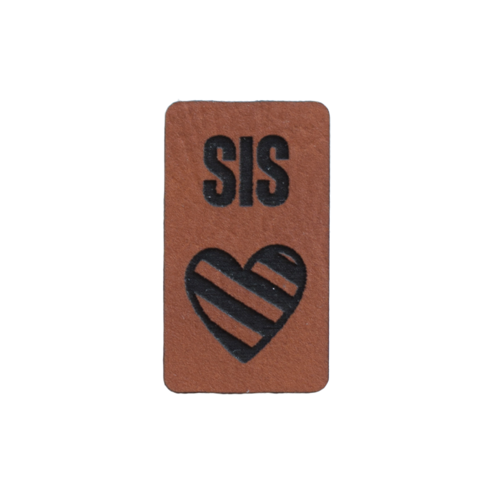 Kunstlederlabel "Sis Herz"