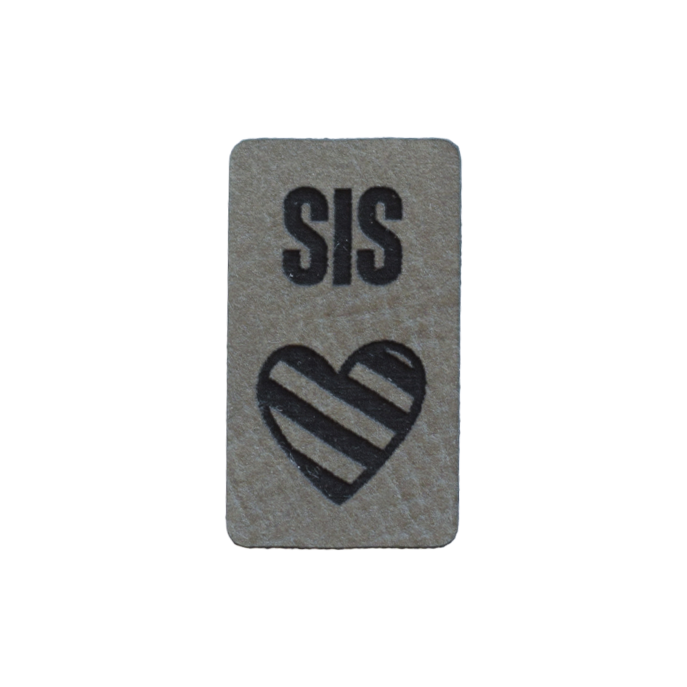 Kunstlederlabel "Sis Herz"