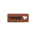 Kunstlederlabel "Twins Herz"
