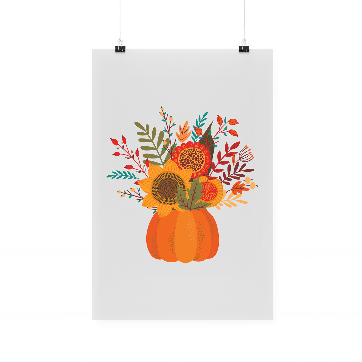 Bügelbild "Kürbisvase"
