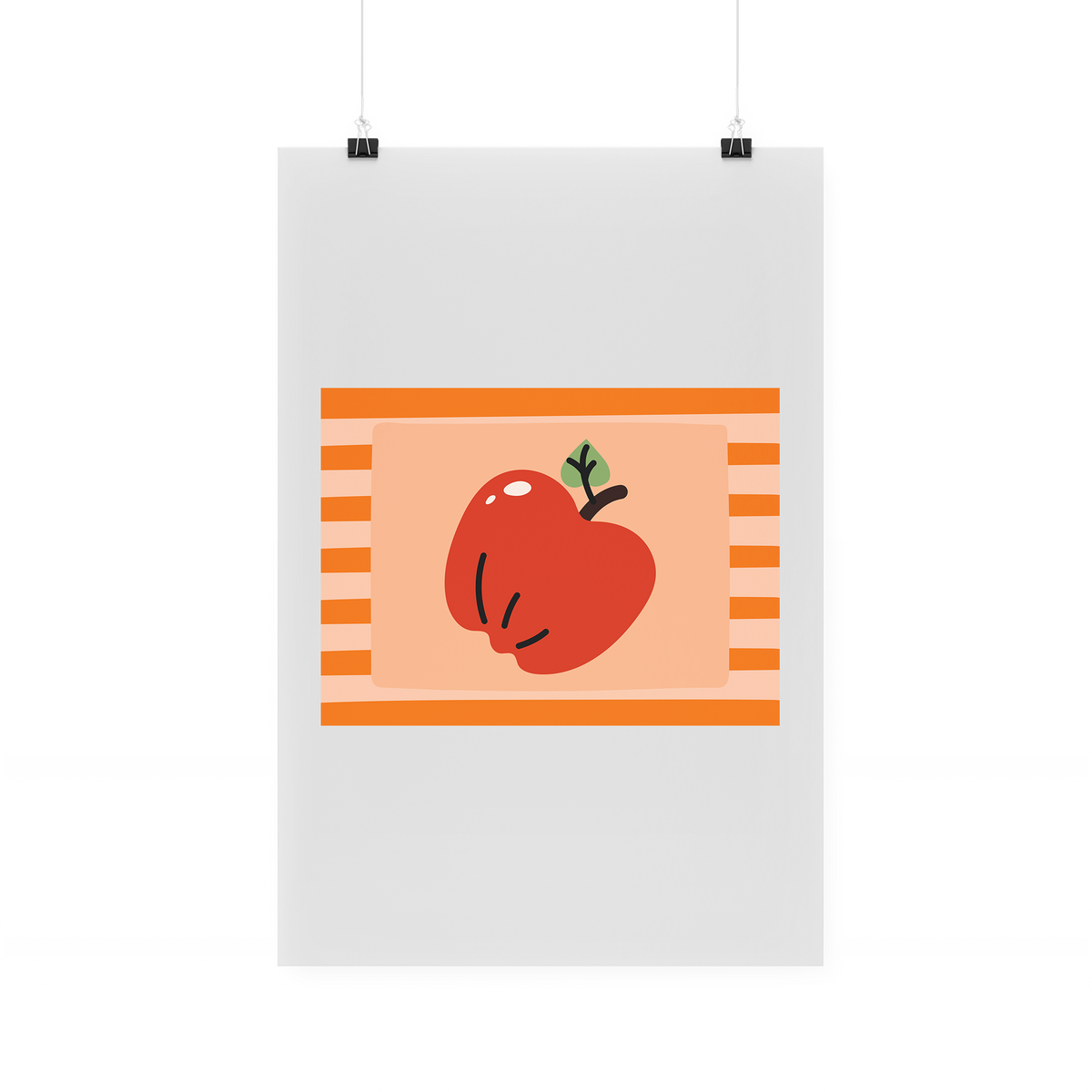 Bügelbild "Apfel Streifen"