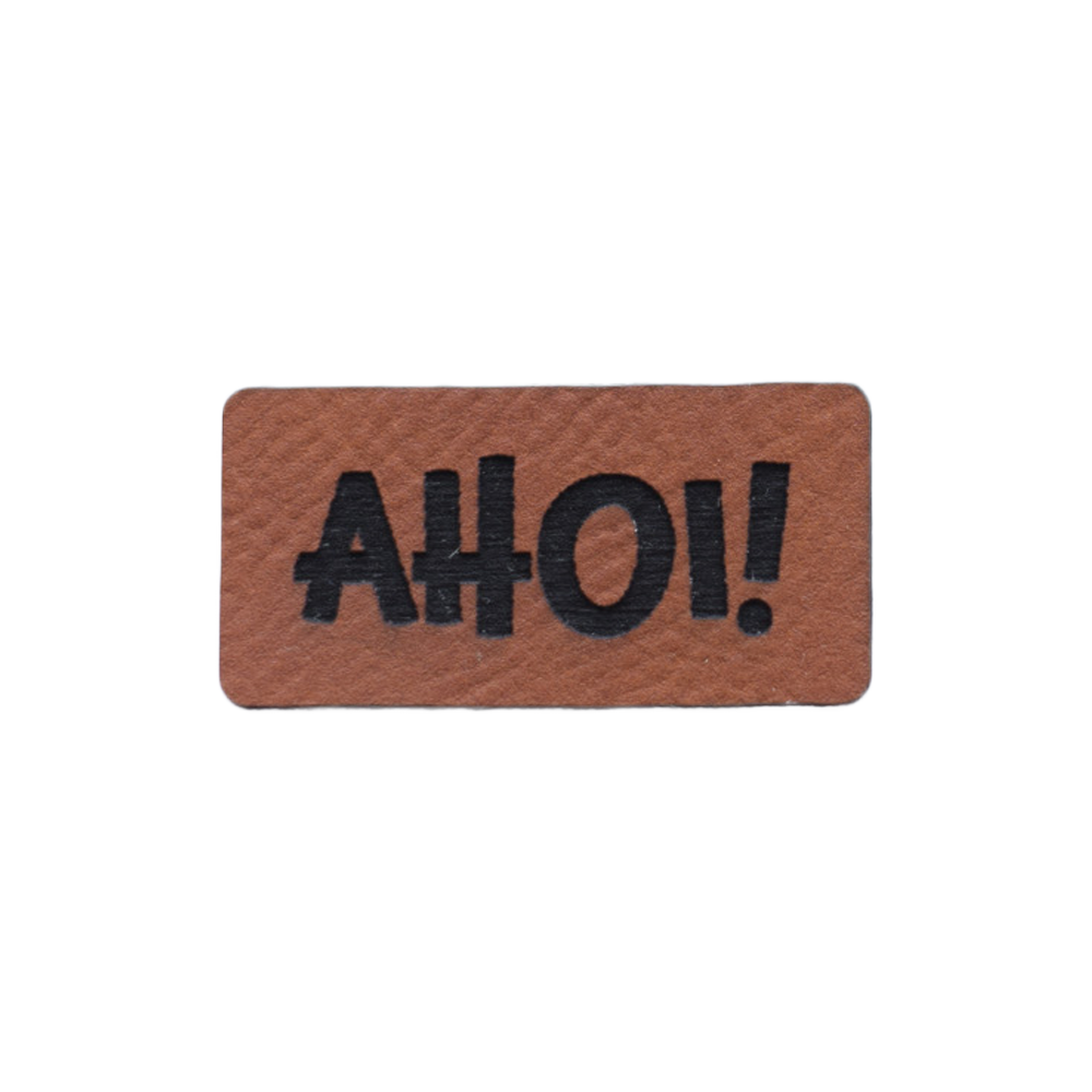 Kunstlederlabel "Ahoi!"